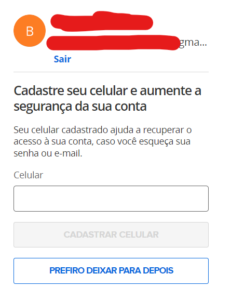 Processo de login no cartola 8